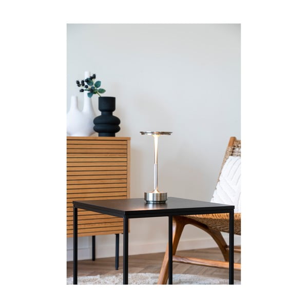 Sidabrinės spalvos stalinis šviestuvas LED (aukštis 28,5 cm) Lyneham – House Nordic-image-2