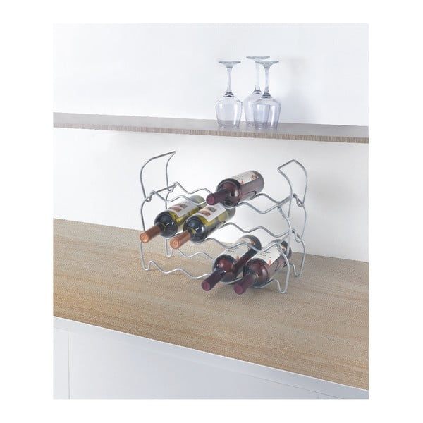 Trijų pakopų laikiklis 12 vyno butelių Metaltex Wine, 45 cm ilgio-image-4