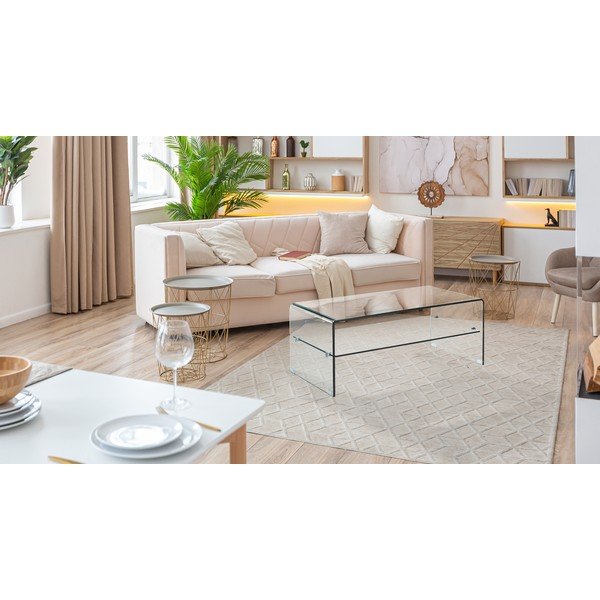 Iš stiklo kavos staliukas 50x100 cm Cristal Evo – Tomasucci-image-2