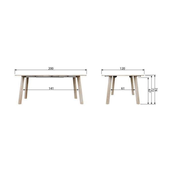 Sulankstomas valgomojo stalas WOOOD Lange, ⌀ 120 cm-image-4