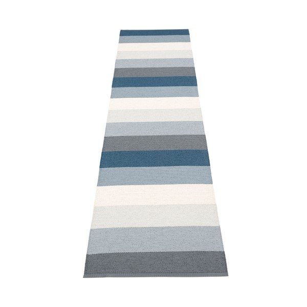 Mėlynos spalvos/kreminės spalvos lauko kilimas 70x300 cm Molly Ocean Grey – Pappelina