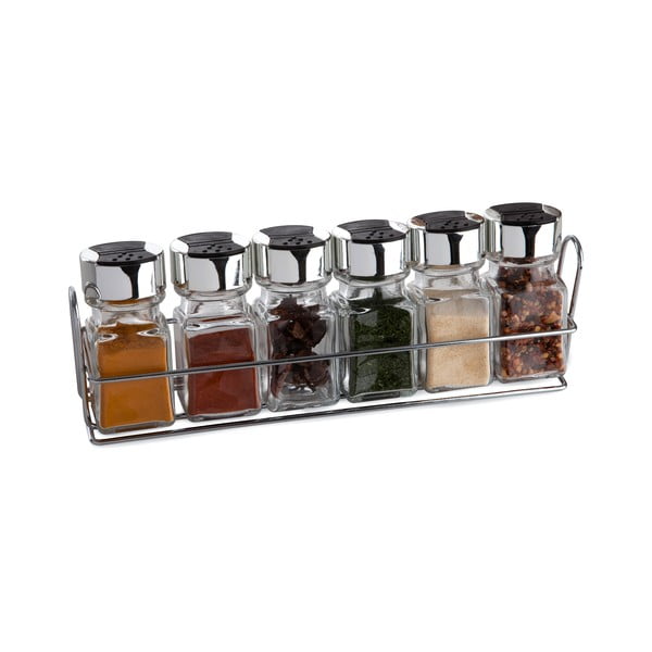 6 prieskonių indelių rinkinys su stovu Sabichi Spicy-image-1