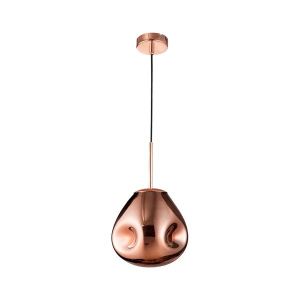 Rožinio aukso spalvos iš stiklo kabantis šviestuvas ø 25 cm Lava – Nova Luce