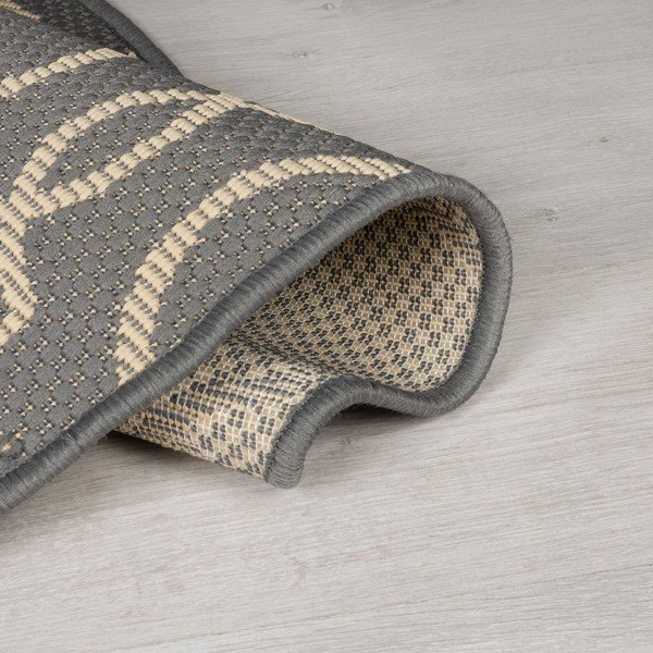 Pilkai smėlio spalvos apvalus lauko kilimas ø 160 cm Milan - Flair Rugs-image-3
