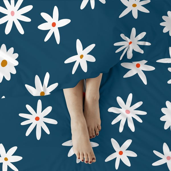 Dvigulis antklodės užvalkalas mėlynos spalvos 200x200 cm Margaret – Aware-image-4