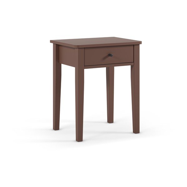 Terakotos spalvos matinis naktinis staliukas Bart – Marckeric