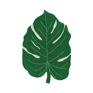 Skalbiamas/rankų darbo iš medvilnės vaikiškas kilimas tamsiai žalios spalvos 120x180 cm Monstera Leaf – Lorena Canals