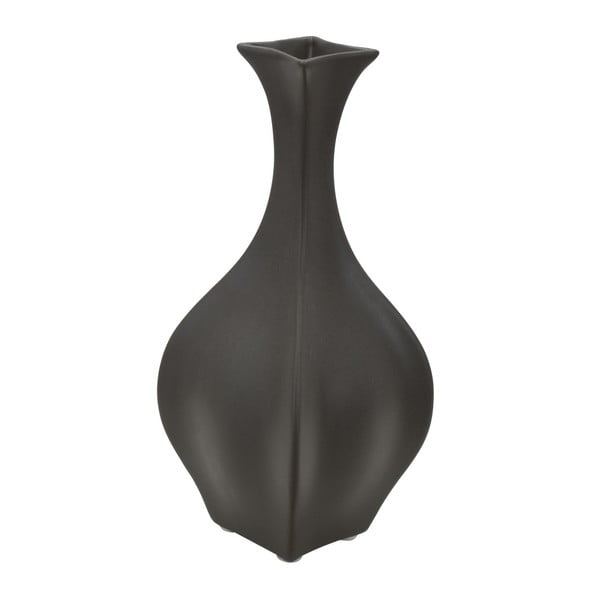 Juodo porceliano vaza Mauro Ferretti Fat, aukštis 23,5 cm
