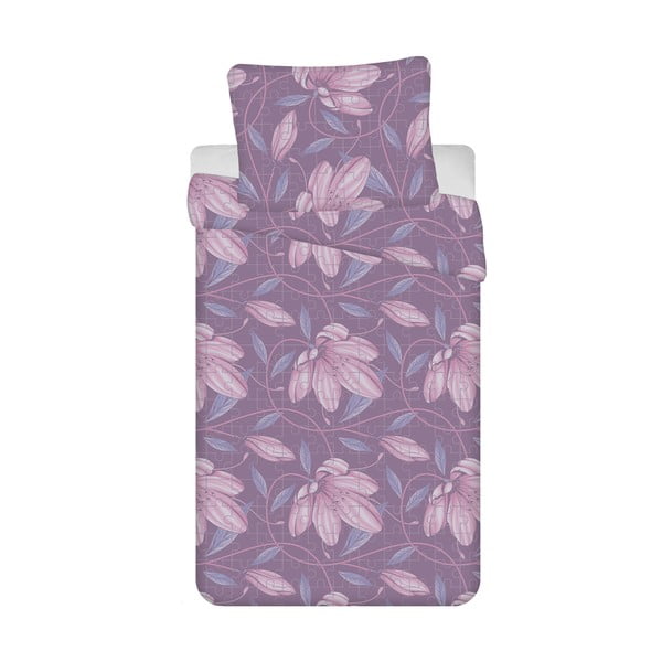 Viengulė patalynė violetinės spalvos iš banguotos tekstūros 140x200 cm Orona – Jerry Fabrics