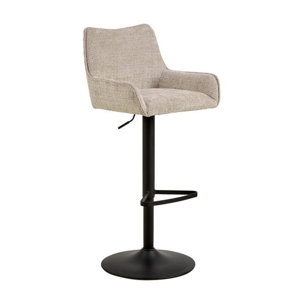 Smėlio spalvos reguliuojamo aukščio/su porankiais baro taburetė (sėdynės aukštis 85 cm) Eddie – Actona