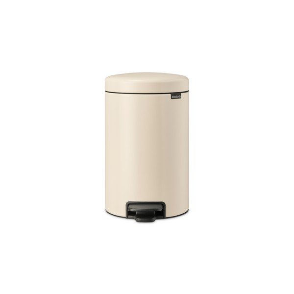 Smėlio spalvos iš plieno šiukšliadėžė su pedalu 12 l NewIcon – Brabantia