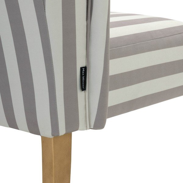 Pilkos ir baltos spalvos minkštas suoliukas Max Winzer Hendrick-image-1