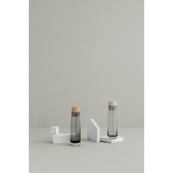 2 butelių nuo acto ir aliejaus su kreminiu silikoniniu dangteliu rinkinys Blomus-image-2