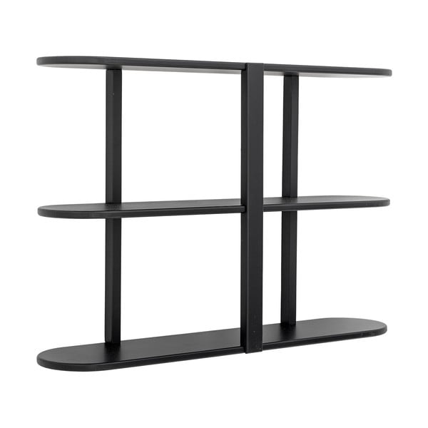 Juodos spalvos kelių aukštų sieninė lentyna 80 cm Vicente – Bloomingville-image-2