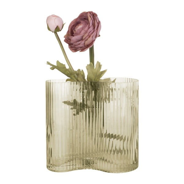 Žalios spalvos stiklo vaza PT LIVING Wave, aukštis 18 cm-image-4