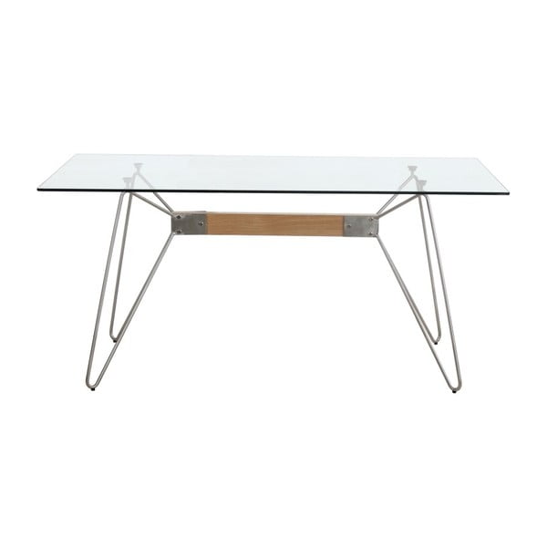 Valgomojo stalas juodomis kojomis "Marckeric Nicole", 160 x 90 cm-image-1