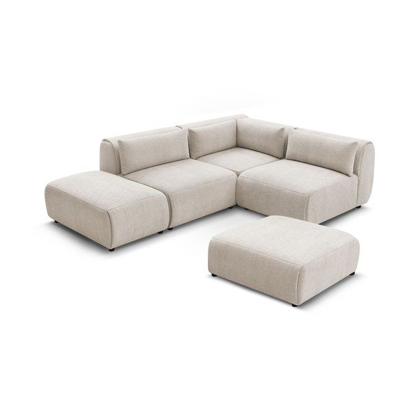 Smėlio spalvos kampinė sofa (kintama) Jeanne - Bobochic Paris-image-3