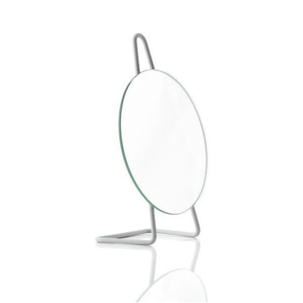 "Zone A-Mirror" minkštas pilkos spalvos plieno kosmetinis veidrodis, ø 31 cm