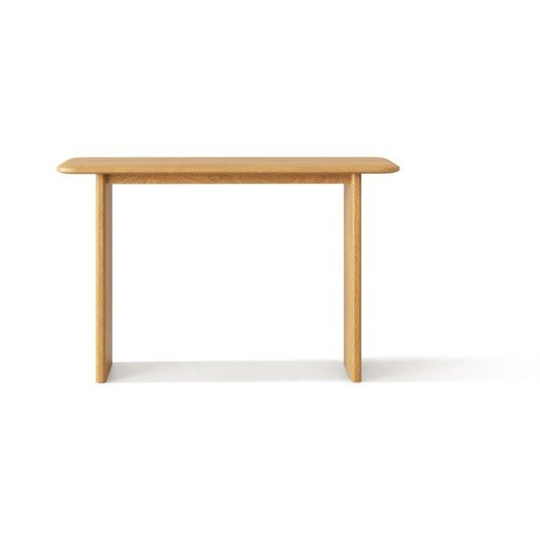 Natūralios spalvos iš ąžuolo masyvo konsolinis staliukas 40x120 cm Charlotte – Micadoni -image-1