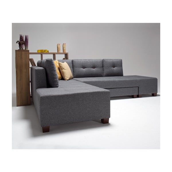 "Balcab Home" Bailey pilka kampinė sofa-lova, kairysis kampas-image-4