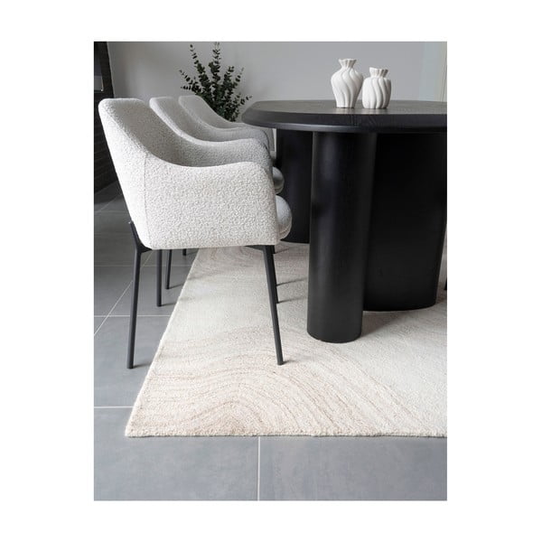 Rankų darbo iš vilnos kilimas kreminės spalvos 160x230 cm Surat – House Nordic-image-3