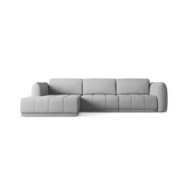 Šviesiai pilkos spalvos kampinė sofa (su kairiuoju kampu) Hoku – Makamii