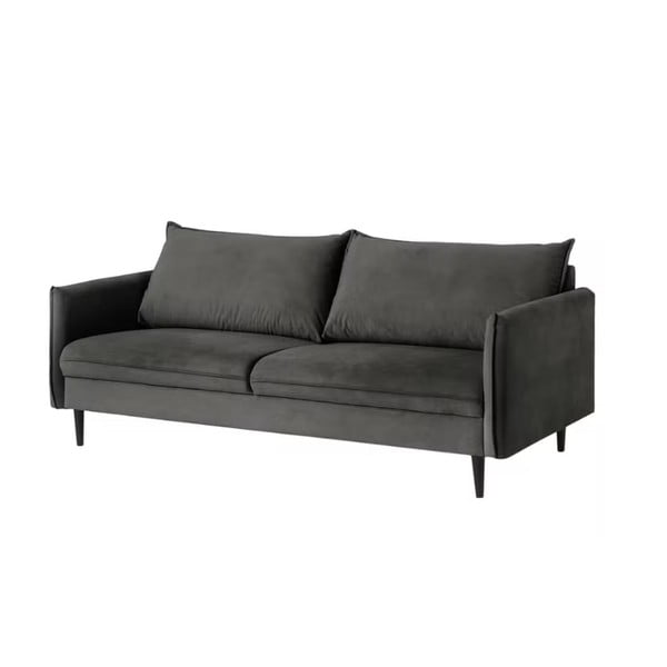 Tamsiai pilkos spalvos iš velveto sofa 203 cm Juli – Ropez