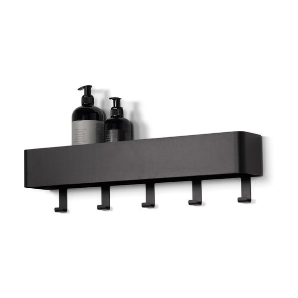 Sieninė juodos spalvos iš plieno vonios lentyna Multi – Spinder Design-image-2