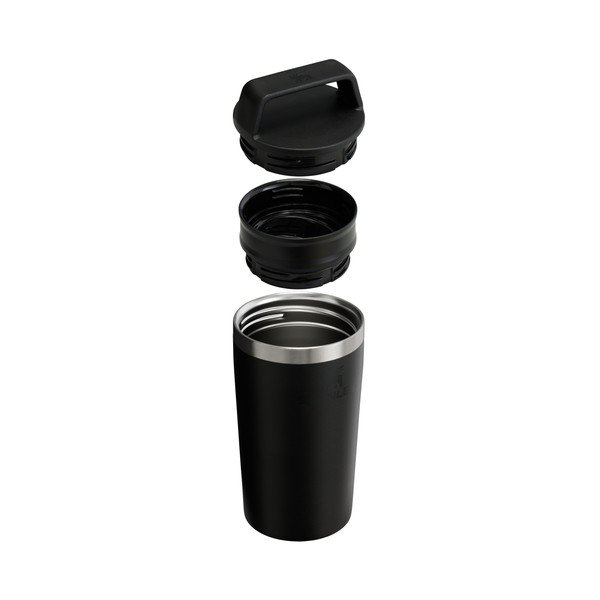 Juodos spalvos iš nerūdijančio plieno termo puodelis 350 ml Café-To-Go Travel Mug Black 2.0 – Stanley-image-1