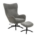 Antracito pilkos spalvos krėslas su kėdute Actona Talgarth