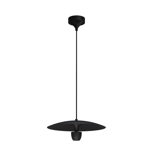 Juodas pakabinamas šviestuvas SULION Poppins, aukštis 150 cm