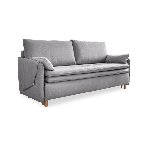 Sulankstoma sofa šviesiai pilkos spalvos 207 cm Simon – Miuform