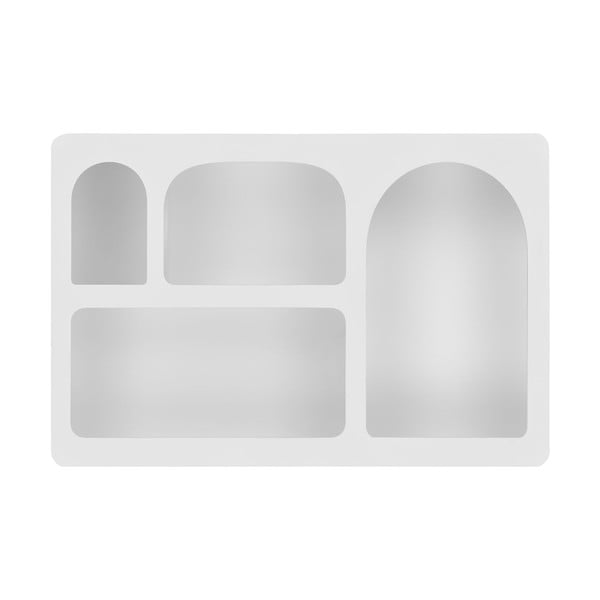 Kelių aukštų sieninė lentyna baltos spalvos 60 cm Bryne – House Nordic