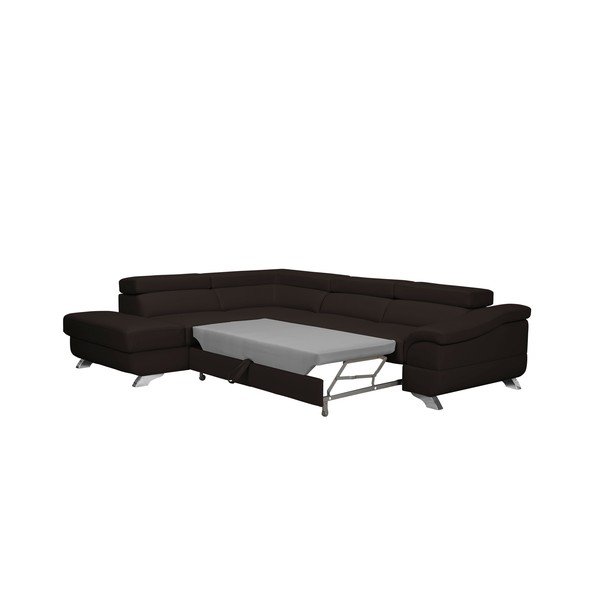 Tamsiai ruda "Windsor & Co Sofas Gamma" sofa-lova, kairysis kampas-image-3