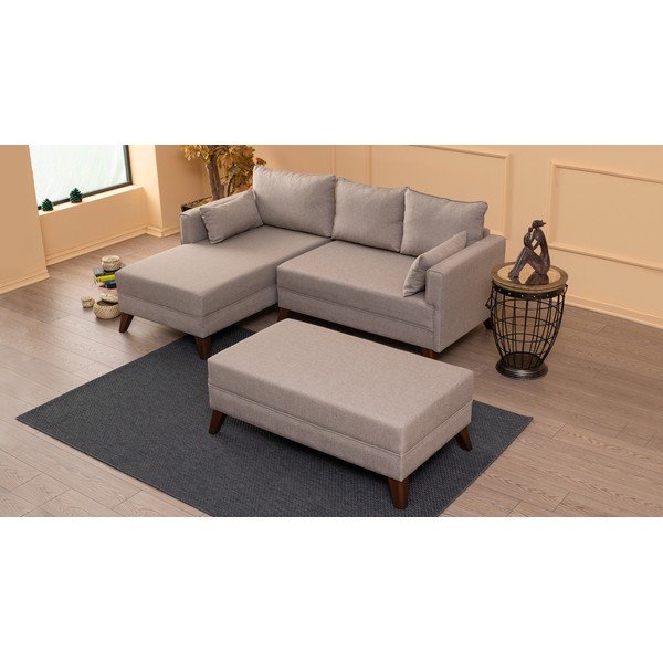 Kampinė sofa smėlio spalvos (su kairiuoju kampu) Bella – Artie-image-3