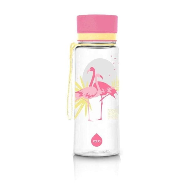 Rožinis vandens buteliukas Equa Flamingo, 0,6 l