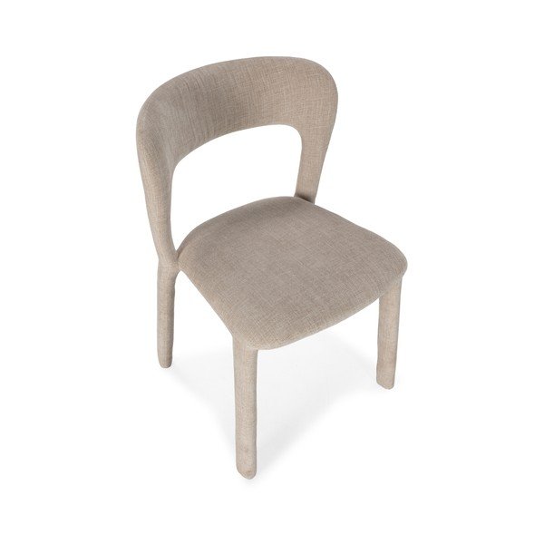 Smėlio spalvos iš audinio valgomojo kėdė Lilia – MOME-image-3
