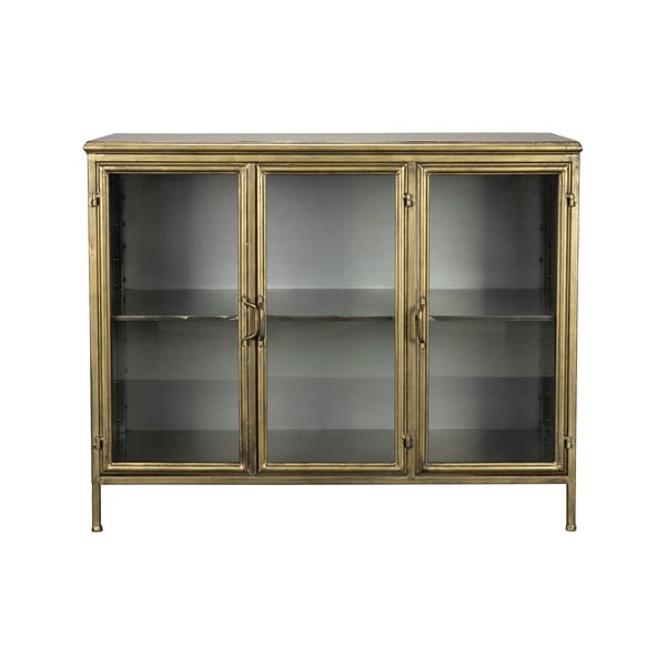 Auksinės spalvos iš metalo vitrina 100x80x38,5 cm Gertlush – Dutchbone