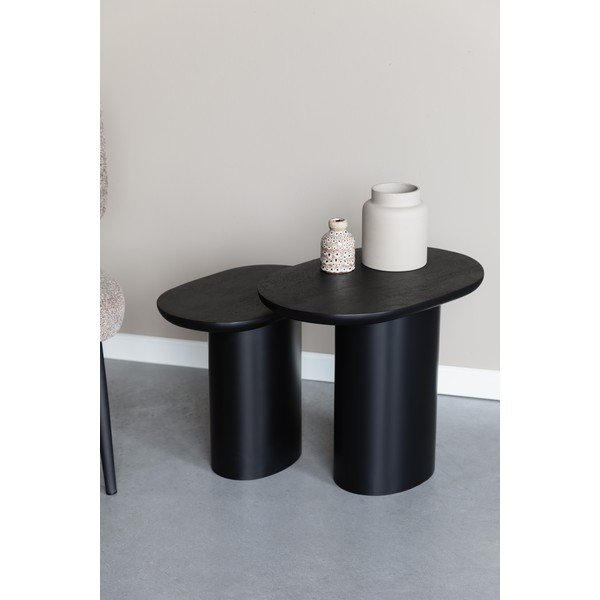 Iš mango medžio paviršiaus šoniniai stalai 2 vnt. 37x56 cm Bela – White Label-image-2