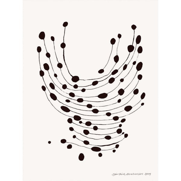 Plakatas 30x40 cm Dancing Dots – Leise Dich Abrahamsen – The Poster Club