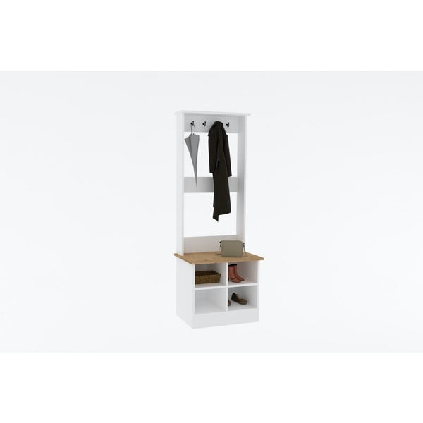 Baltas/natūralus prieškambario komplektas Mare - Kalune Design-image-1