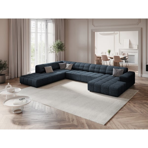 Kampinė sofa mėlynos spalvos (su kairiuoju kampu/„U“ formos) Chicago – Cosmopolitan Design-image-1