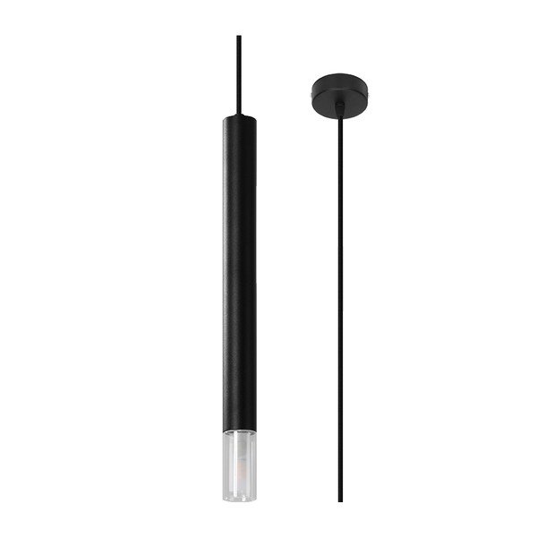 Juodos spalvos iš metalo kabantis šviestuvas ø 8 cm Vittoria – Sollux
