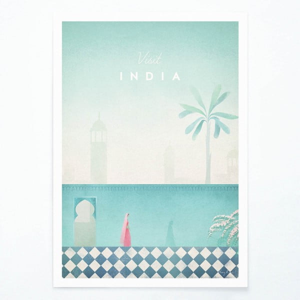 Plakatas Travelposter India, 50 x 70 cm
