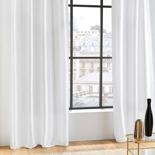 Iš satino užuolaida baltos spalvos 140x240 cm Shana – douceur d'intérieur-image-2