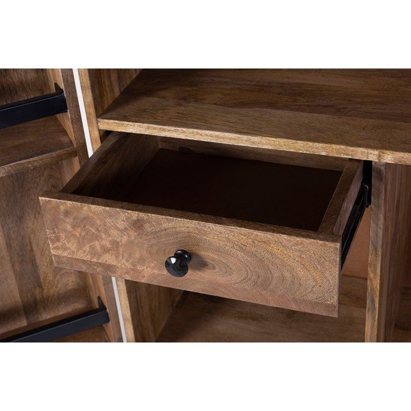 Natūralios spalvos iš mango masyvo vyno spintelė butelių skaičius 12, 74x122x46 cm Bombay – Interia Home & Living-image-1