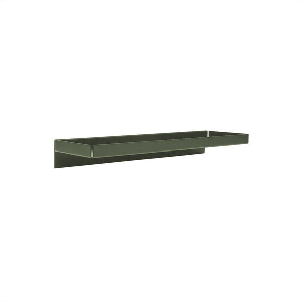 Tamsiai žalios spalvos iš metalo sieninė lentyna 50 cm Bakku – OYOY Living Design