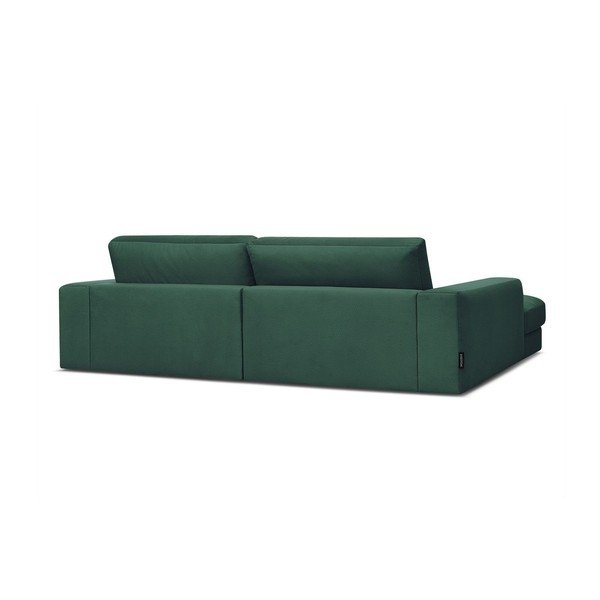 Žalios spalvos kampinė sofa iš velveto (su kairiuoju kampu/su gultu) Sierra – Bobochic Paris-image-4