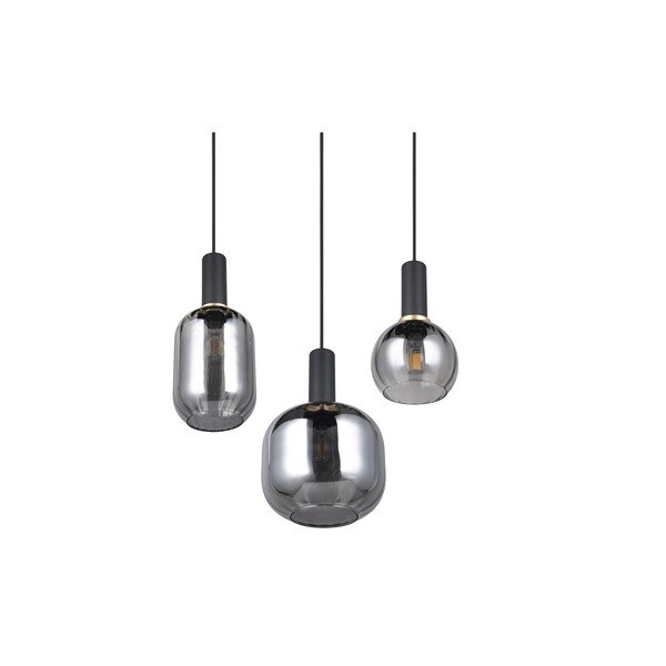 Kabantis šviestuvas juodos spalvos su stiklo gaubtu Diva – Trio-image-4