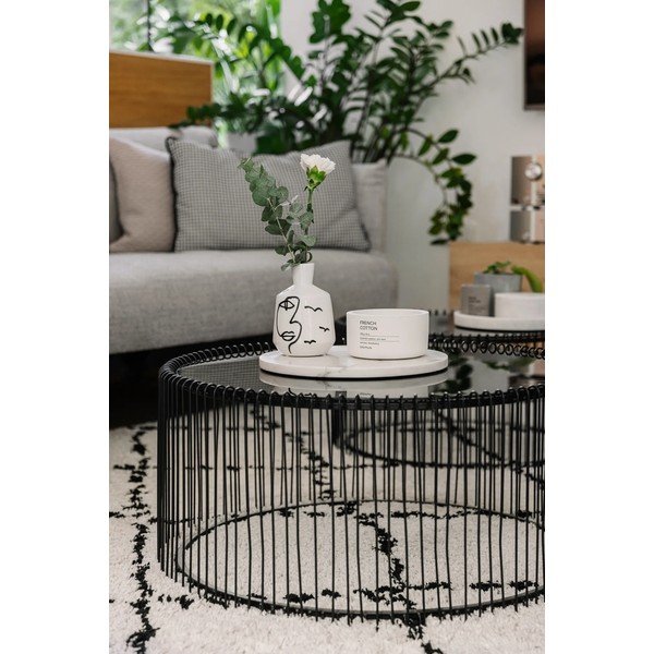 Smėlio ir juodos spalvos kilimas Mint Rugs Hash, 80 x 150 cm-image-1